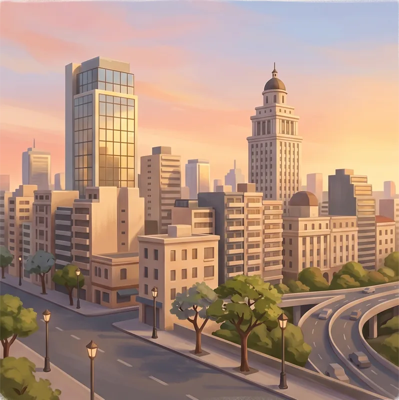 Vista de una gran ciudad argentina