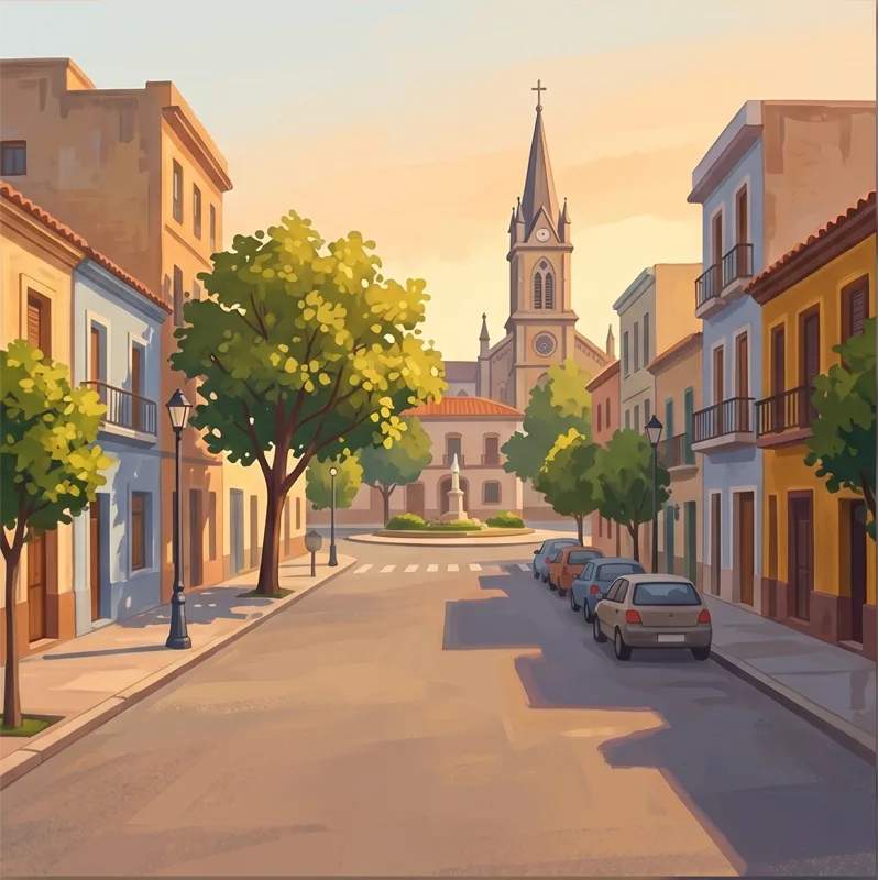 Vista de una ciudad mediana argentina